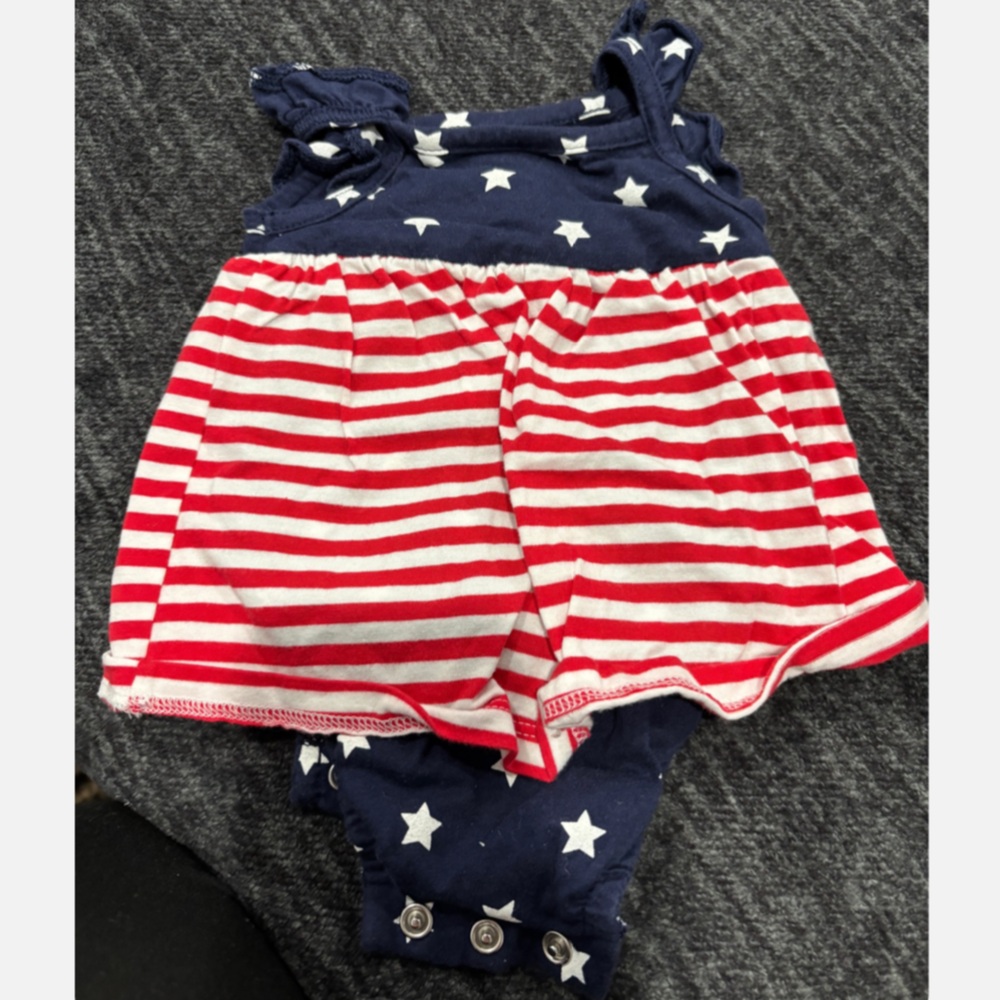 Carter's Red and Blue Starry Striped One Piece